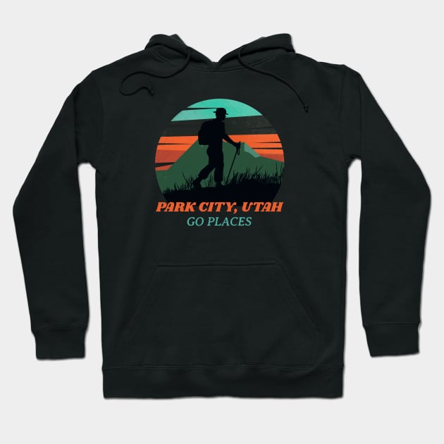 Park City, Utah Hiking Hoodie by Mountain Morning Graphics